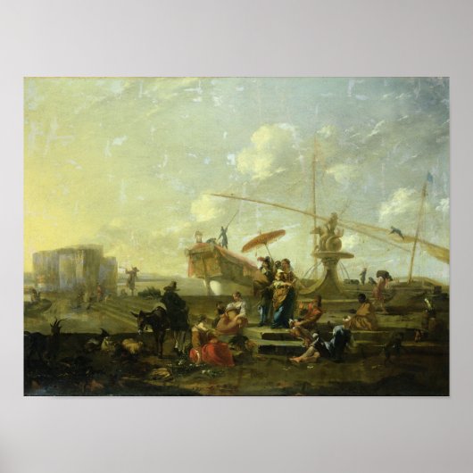 Der alte Hafen von Genua Poster (Vorne)