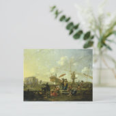 Der alte Hafen von Genua Postkarte (Stehend Vorderseite)
