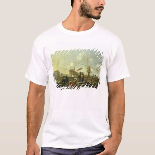 Der alte Hafen von Genua T-Shirt (Vorderseite)