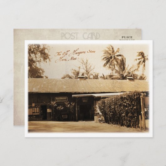 Der alte Hasegawa-Laden auf Maui Postkarte (Vorne/Hinten)