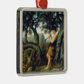 Der alte Hirtenjunge spielt Flute Ornament Aus Metall (Rechts)