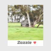 Der alte Holzhacksticker Aufkleber (Blatt)