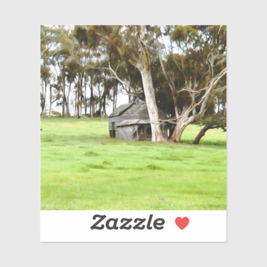 Der alte Holzhacksticker Aufkleber (Blatt)