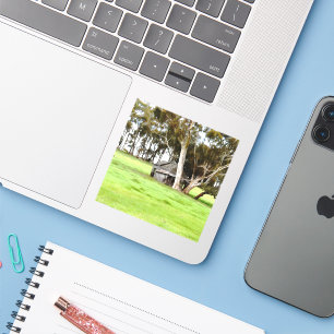 Der alte Holzhacksticker Aufkleber