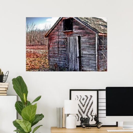 DER ALTE HOLZSCHEIBE POSTER (Heimbüro)