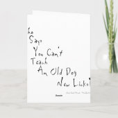 Der alte Hund, neu leckt Anmerkungs-Karte Karte (Rückseite)