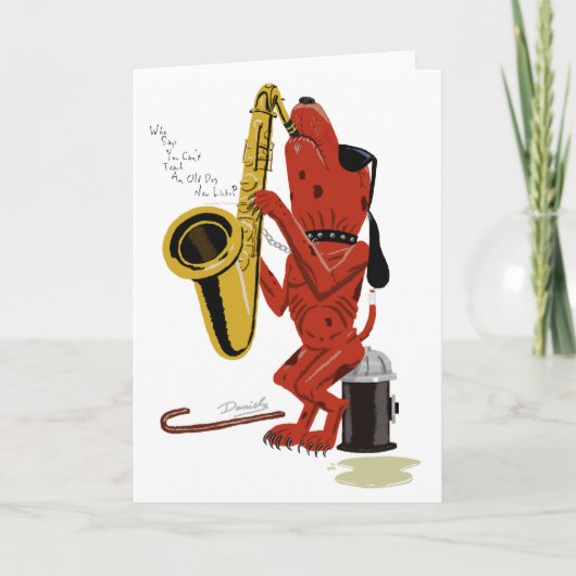 Der alte Hund, neu leckt Anmerkungs-Karte Karte (Vorderseite)