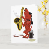 Der alte Hund, neu leckt Anmerkungs-Karte Karte (Gelbe Blume)