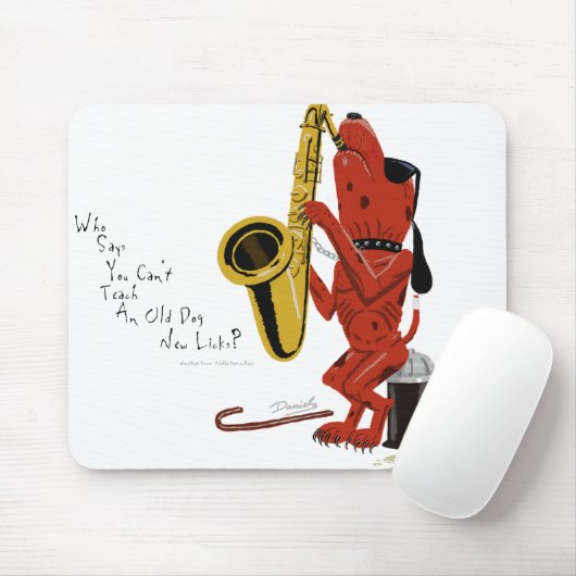 Der alte Hund, neu leckt Mausunterlage Mousepad (Mit Mouse)