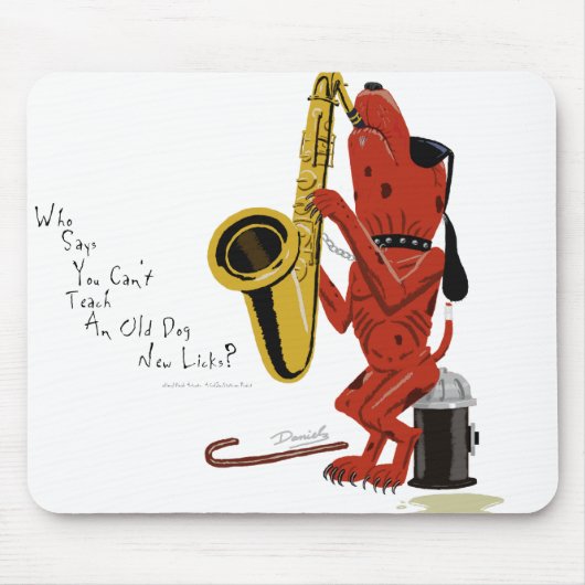 Der alte Hund, neu leckt Mausunterlage Mousepad (Vorne)