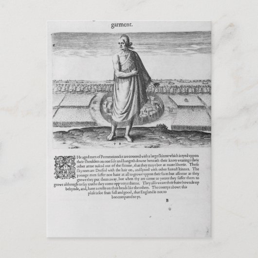 Der alte Indianer in seinem Wintergarten Postkarte (Vorderseite)