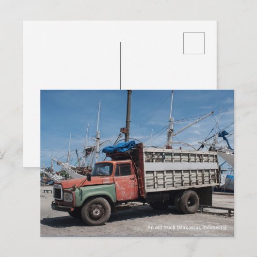 Der alte LKW Postkarte (Vorne/Hinten)
