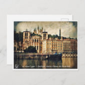 Der alte Lyon - Basilika Notre-Dame Postkarte (Vorne/Hinten)