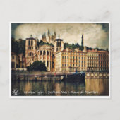 Der alte Lyon - Basilika Notre-Dame Postkarte (Vorderseite)