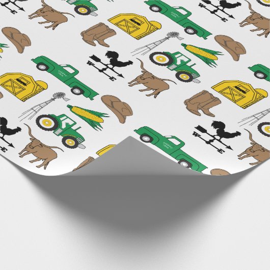 Der alte Macdonald hatte einen Bauernhof für Kinde Geschenkpapier (Ecke)