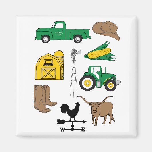 Der alte Macdonald hatte einen Bauernhof für Kinde Magnet (Vorne)