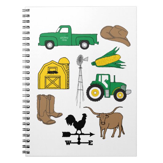 Der alte Macdonald hatte einen Bauernhof für Kinde Notizblock (Vorderseite)