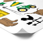 Der alte Macdonald hatte einen Bauernhof für Kinde Poster (Ecke)