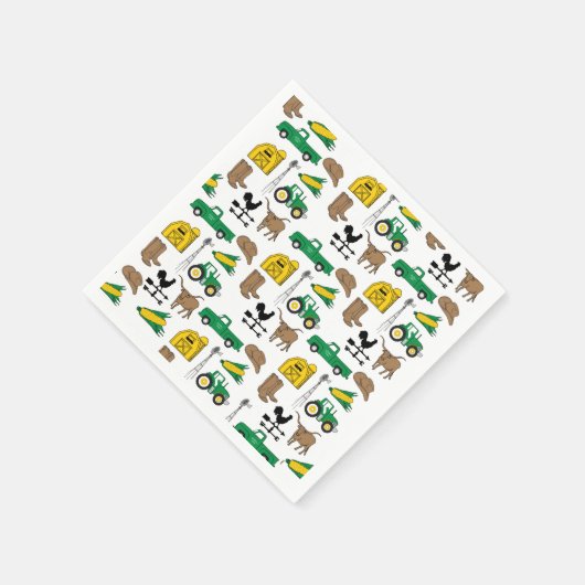 Der alte Macdonald hatte einen Bauernhof für Kinde Serviette (Ecke)