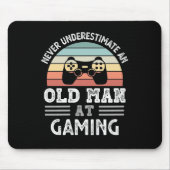 Der alte Mann am Gaming Vathers Day Funny Gift Mousepad (Vorne)