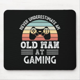 Der alte Mann am Gaming Vathers Day Funny Gift Mousepad