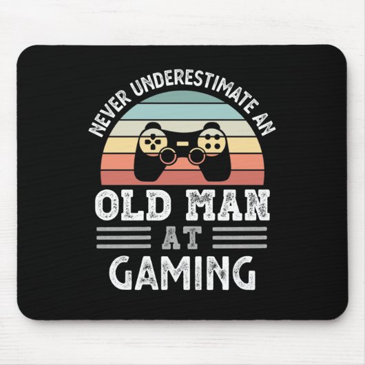 Der alte Mann am Gaming Vathers Day Funny Gift Mousepad (Vorne)