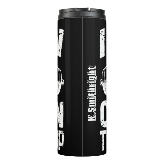 Der alte Mann Behalte auf Thermosbecher (Rückseite)