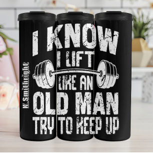 Der alte Mann Behalte auf Thermosbecher