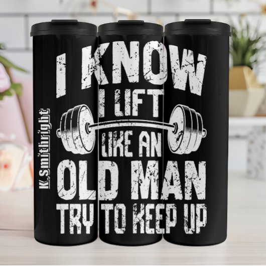 Der alte Mann Behalte auf Thermosbecher