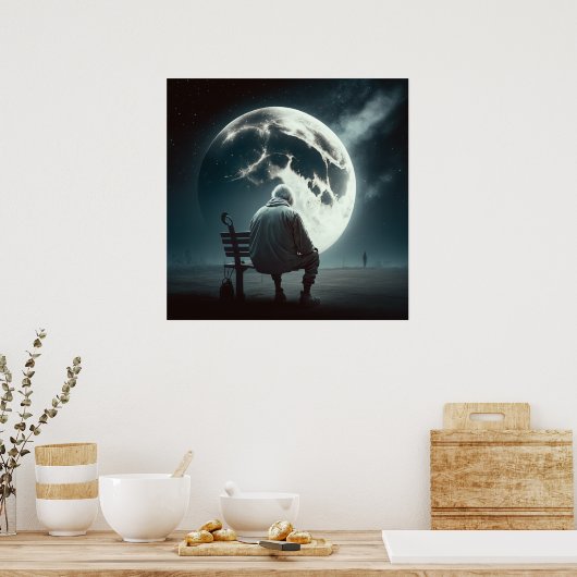 Der alte Mann, der sich einsam Poster-5- Poster fü (Küche)