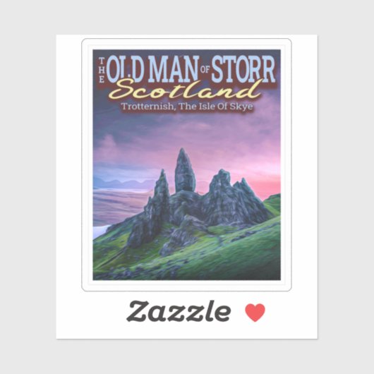 DER ALTE MANN DER STORR - DIE ISLE DES SKYE - SCHO AUFKLEBER (Blatt)