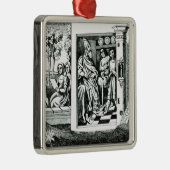 Der alte Mann des Berges, der Aufträge zu seinem f Silbernes Ornament (Rechts)