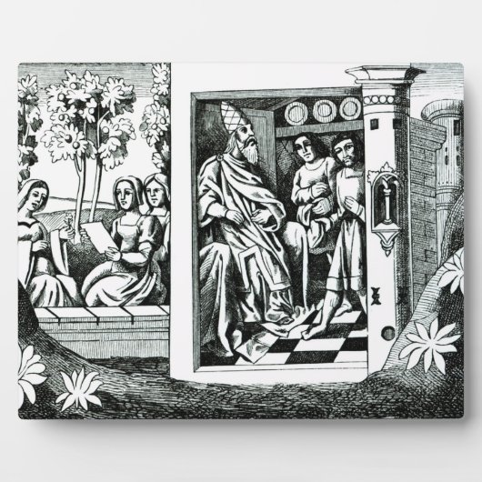 Der alte Mann des Berges, der seinem b Befehle ert Fotoplatte (Vorderseite)