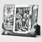 Der alte Mann des Berges, der seinem b Befehle ert Fotoplatte (Seite)