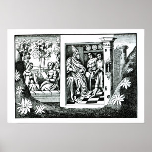 Der alte Mann des Berges, der seinem b Befehle ert Poster