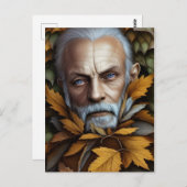 Der alte Mann des Herbstes hinterlässt digitale Ku Postkarte (Vorne/Hinten)