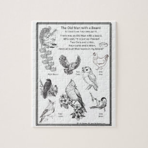Der alte Mann Gedicht Puzzle, 20x25 cm, 110 Teile Puzzle