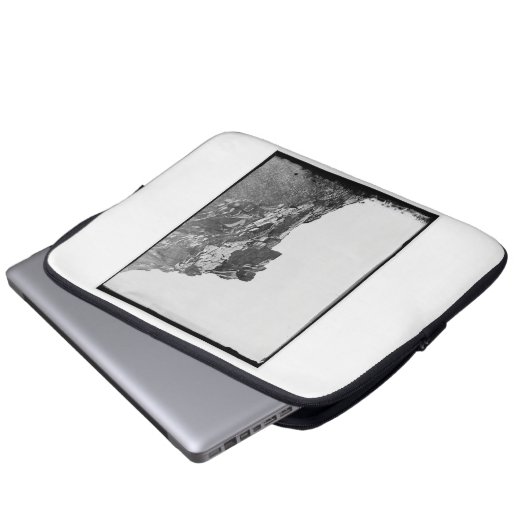 Der alte Mann im Bergcomputer-Fall Laptopschutzhülle (Vorne Knopf)