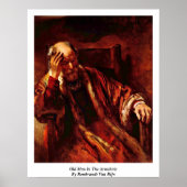 Der alte Mann im Sessel von Rembrandt Van Rijn Poster (Vorne)