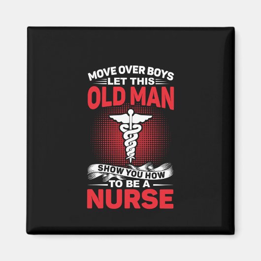 Der alte Mann Ließ mit einem Geschenk über Jungen Magnet (Vorne)