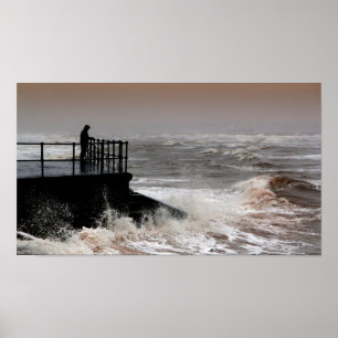 Der alte Mann und das regende Meer Poster