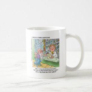Der alte Mann und die Apotheke Funny Offbeat Carto Kaffeetasse