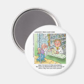Der alte Mann und die Apotheke Funny Offbeat Carto Magnet (Vorderseite/Rückseite)