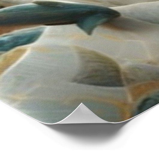 Der alte Mann und die Riesenwelle Poster (Ecke)