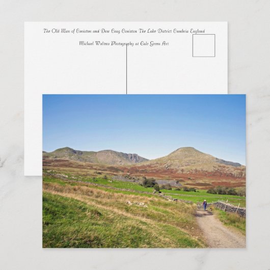 Der alte Mann von Coniston Postkarte (Vorne/Hinten)