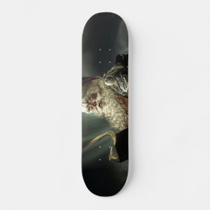 Der alte Mann - Weihnachtsmann liest seine Liste Skateboard