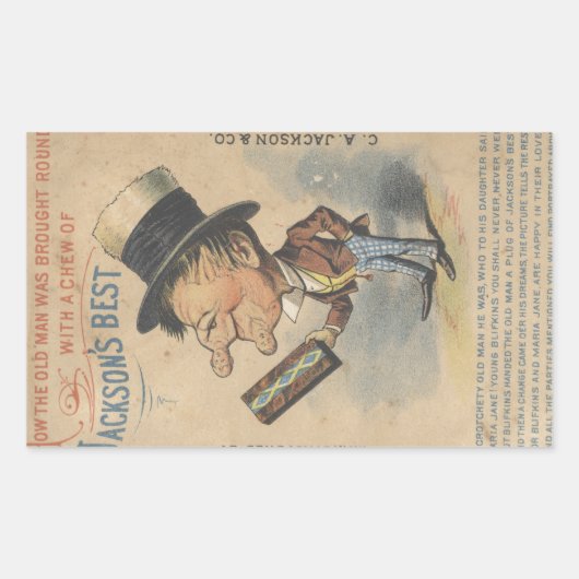 Der alte Mann wurde um Ephemera herum geboren Rechteckiger Aufkleber (Vorderseite)