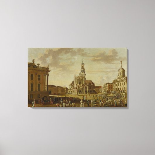 Der Alte Markt mit der St. Kirche. Leinwanddruck (Vorderseite)