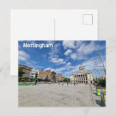 Der alte Marktplatz Nottingham Postkarte (Vorne/Hinten)