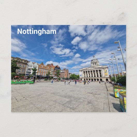 Der alte Marktplatz Nottingham Postkarte (Vorderseite)